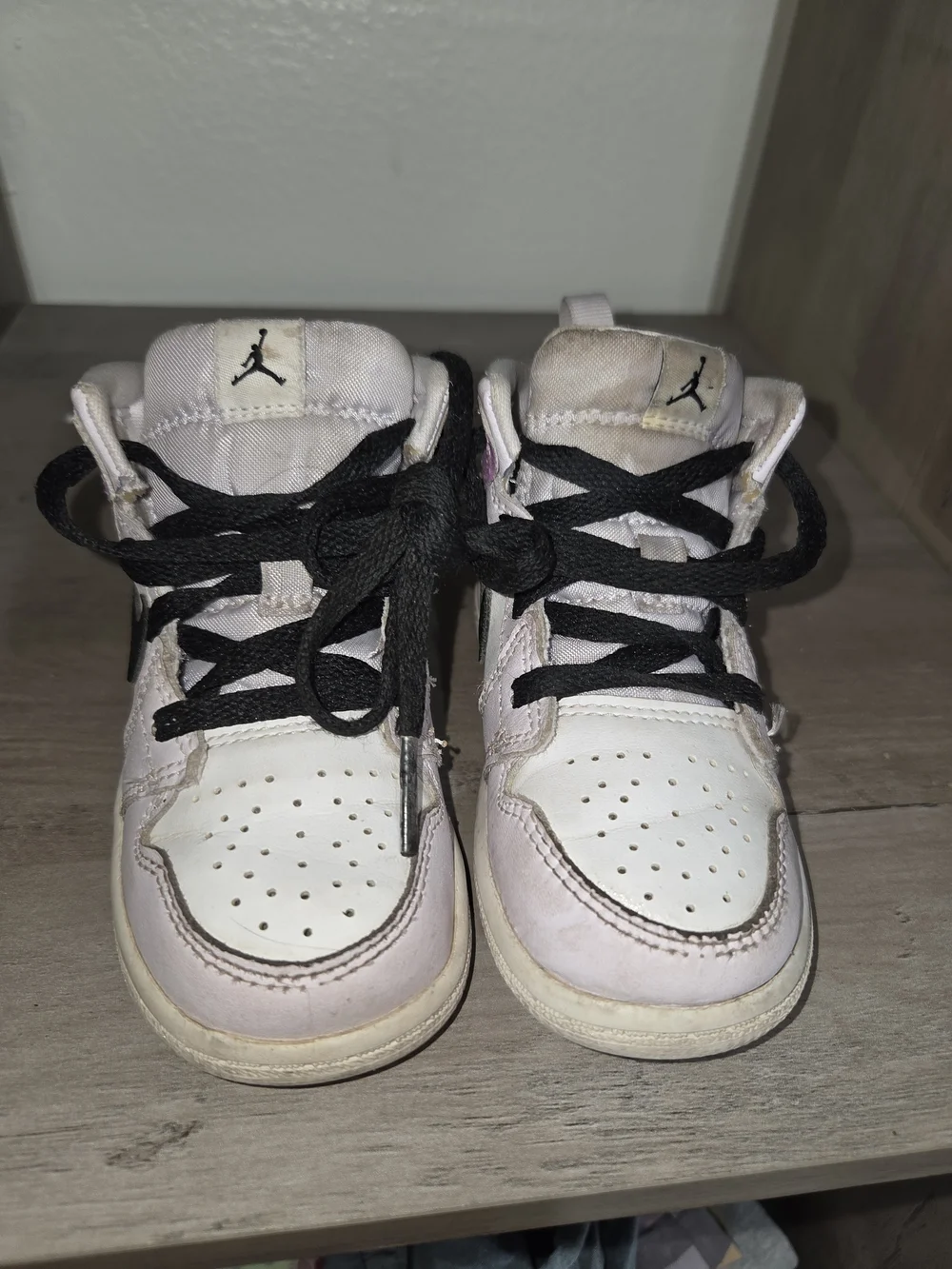 Jordan Kids' Pink, White & Black High-Top Sneakers